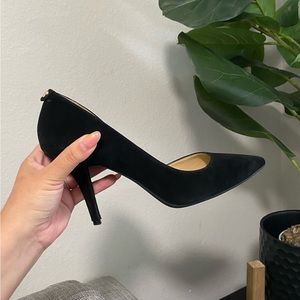 Michael Michael Kors Black Suede D’Orsay Pumps